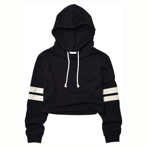 เสื้อสเวตเตอร์มีฮู้ดของผู้หญิงเสื้อครอปมีฮู้ดแบบไม่มีซับใน - Product Image 2