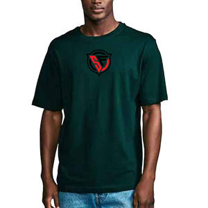 Unisex Custom 100% Cotton Short Sleeve <b>Tshirt</b> Men's Screen Printed with Heat <b>Transfers</b> and DTG Embroidered Logo - Product Image 4