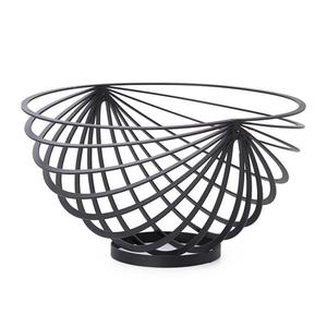 Ensemble tendance de deux paniers à fruits en fil de fer et en bois Hôtel Restaurant Mariage Table Stockage des aliments Panier à fruits - Product Image 4