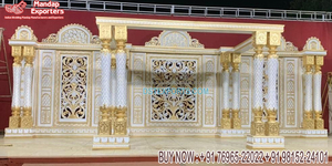 Mandap de Ceremonia de boda, decoración de boda real, FRP, Vidhi, mander indio, increíble - Product Image 6