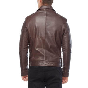 Chaqueta de Cuero para Hombre, Estilo Urbano, Nueva Moda, Cómoda, Servicios OEM, Chaqueta de Cuero Informal para Hombre a Bajo Precio - Product Image 3