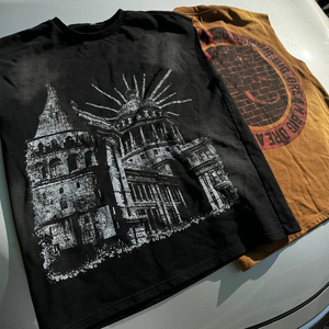 Conjunto de Camiseta y Pantalones Cortos de Verano con Estampado Personalizado, Estilo Vintage, para Hombre, Lavado Ácido, Chándal de Dos Piezas - Product Image 3