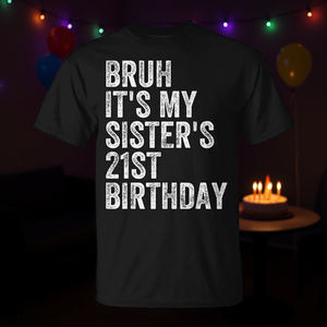 เสื้อยืดแขนสั้นสำหรับผู้ใหญ่แบบยูนิเซ็กซ์ ลายกราฟิกแสดงความรักในครอบครัว สำหรับงานฉลองวันเกิดพี่สาว เสื้อยืดโปรโมชั่นแบบยูนิเซ็กซ์ - Product Image 3