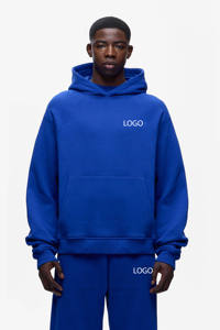 Ensemble jogging à capuche double couche pour homme, 100% coton molletonné, streetwear, survêtement surdimensionné, respirant, imprimé, techniques - Product Image 4
