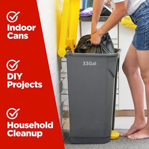 ToughBag 30-33 Gallon Trash <b>Bags</b> <b>Heavy</b> <b>Duty</b>, 32 x 38" <b>Black</b> Garbage <b>Bags</b> (250 COUNT) 30+, 32 Gallon Trash <b>Bags</b> - Product Image 3