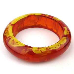 Pulsera de resina naranja hecha a mano personalizable para mujer, brazaletes gruesos de regalo personalizado Vintage, nuevas tendencias, joyería de Ángel fino - Product Image 2