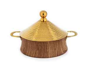 Marmite à servir de style royal avec couvercle argenté, revêtement en poudre noire, récipient isotherme pour la cuisine à domicile - Product Image 2