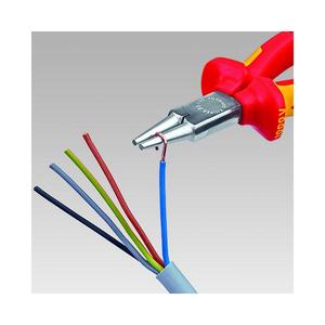 คีมปากกลมชุบโครเมียมยี่ห้อ Knipex ผ่านการทดสอบมาตรฐาน VDE พร้อมด้ามจับฉนวนหลายชั้น - Product Image 1