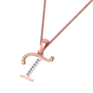 Haute vente élégant 18K or Rose T-Alphabet pendentif collier Unique Designer Fine pendentifs breloques pour les femmes cadeau parfait pour - Product Image 3