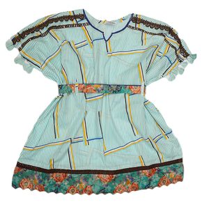 Girls Fancy <b>Kurti</b> - Cyan - Product Image 1