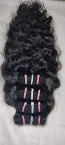 Extensiones de cabello Remy virgen indio de alta calidad, paquetes de cabello Jerry de onda profunda suelta, venta al por mayor, trama de máquina cruda sin procesar barata - Product Image 3