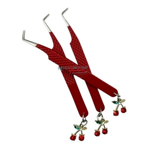 Pinzas de Precisión Personalizadas con Punta de Fibra y Agarre de Diamante de 90 Grados, Pinzas para Pestañas de Acero Inoxidable con Diseño de Frutas - Product Image 1