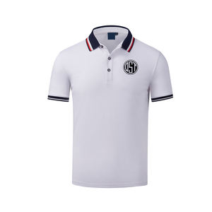 Ropa de trabajo de rendimiento de manga corta elástica de secado rápido para hombre para Polo logotipo personalizado que absorbe la humedad OEM fábrica al por mayor - Product Image 6