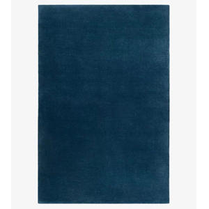 Tapis en laine bleue tufté à la main, moderne, fait main, luxueux, doux, durable, sur mesure, pour salon, pique-nique, antidérapant, adapté aux animaux domestiques - Product Image 1