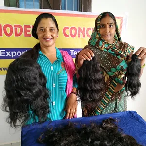100% mejor calidad virgen mujer India máquina trama doble natural paquetes Super onda ondulado templo humano vietnamita cabello exte
