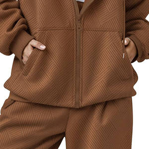 Chándales de algodón personalizados de alta calidad para hombre, conjuntos de Sudadera con capucha y Jogger, sudaderas con capucha de gran tamaño, pantalones de chándal, conjunto de 2 piezas Unisex en blanco - Product Image 2