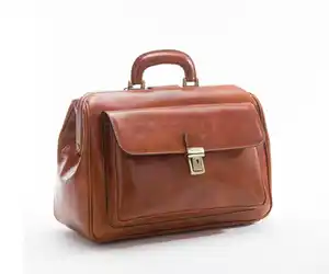 Bolsa médica multiuso com bolso fechado, bolsa médica de couro para homens, conjunto de material premium