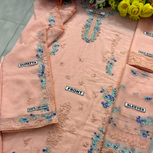 <span class=keywords><strong>Punjab</strong></span> Special Punjabi Fancy Bestickte Anzüge Stil Damen Damen Schwere ungestickte Anzug materialien für Damen Phantasie - Product Image 6