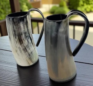 แก้วมักลายวัวดื่มแบบไวกิ้งพร้อมด้ามจับดีไซน์หรูหราเครื่องดื่มร้อนและเย็นแกะสลักตามสั่ง100% - Product Image 5