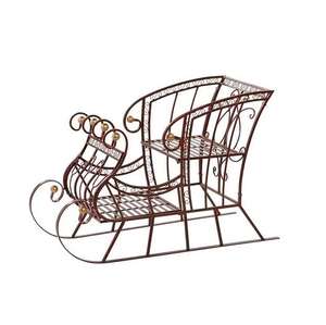 Ornement de Noël de luxe en métal massif de conception haut de gamme, traîneau du Père Noël, vente chaude, décoration de Noël pour la maison et l'hôtel - Product Image 6