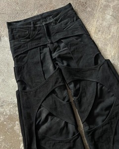 New Casual Floor Mopping Pants Hollow Design Cotton Loose <b>Jeans</b> for <b>Men's</b> Solid Color Retro <b>Work</b> <b>Jeans</b> Clothes <b>Men</b> - Product Image 3