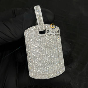 Superbe pendentif en diamant à la mode personnaliser et bijoux personnalisés fabriqués en argent sterling 925 avec des diamants cultivés en laboratoire - Product Image 2