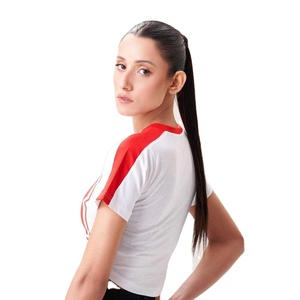 T-shirt court oversize pour femme, 200 GSM, coton premium, streetwear, décontracté, coupe ample, tee-shirt personnalisé, OEM, marque privée pour femmes - Product Image 3