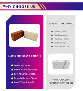 Brique résistante aux acides pour la doublure des cheminées, avec matériau réfractaire céramique haute résistance, taille personnalisée, <span class=keywords><strong>prix</strong></span> direct usine - Product Image 6