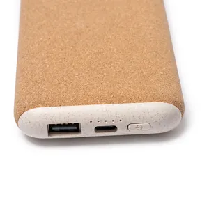 Power Bank Promozionale Sostenibile in Sughero Abar, Merchandising Ecologico - Product Image 2