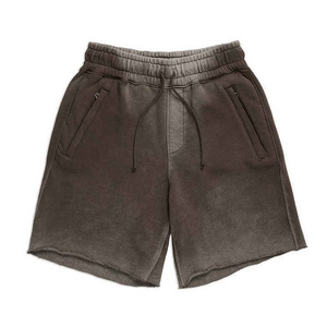 Tendance Hommes Acid Wash Shorts en 100% Coton Polaire Garçons Vêtements Décontractés Shorts pour Summer Outwear Shorts pour Hommes - Product Image 1