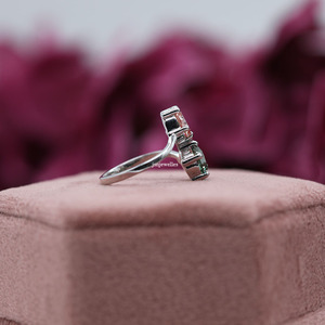 Bague de fiançailles en argent sterling de luxe pour femme avec diamant rond taillé en laboratoire - Product Image 3