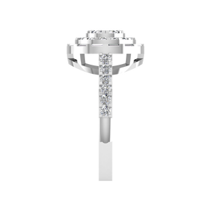 Lujo 950 platino Original VVS D Moissanite Cluster anillo elegante diseño de joyería fina para mujer fiesta de aniversario de boda OEM - Product Image 2