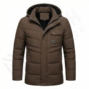Parka Men's <b>Coat</b> Winter Jacket Thicken Hooded Waterproof Outerwear Warm Breathable Clothing Casual Overcoat Insulated <b>Snow</b> Gear - Product Image 1