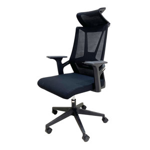 Silla de Oficina Ergonómica MF138 con Respaldo de Cabeza, Diseño Giratorio para Hogar, Taller, Dormitorio, Hospital, con Espuma y Tela - Product Image 1