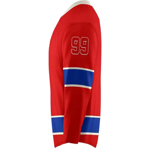 Maillots de hockey sur glace personnalisés, confortables et respirants, avec logo personnalisé, fourniture d'uniformes d'équipe OEM, 100% polyester - Product Image 5