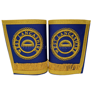 GUANTE PROVINCIAL DE ARTESANÍA MASÓNICA PARA DIACONO MAYOR Y JUNIOR-GUANTE DE REGALIA MASÓNICA-GUANTES DE PUÑO MASÓNICOS HECHOS A MANO - Product Image 6