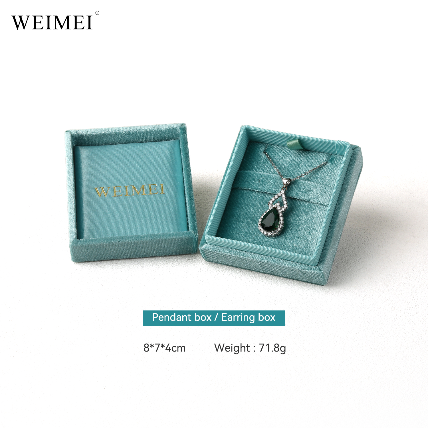 Blue necklace box