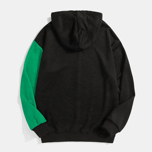 Sudadera personalizada de dos tonos de algodón con hombros caídos, sudadera de lana de alta calidad con bloques de colores divididos y peso pesado, sudaderas con capucha para hombre - Product Image 3