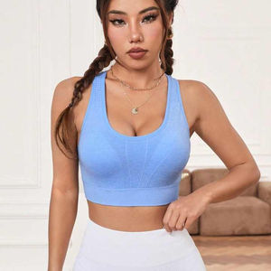 Women's High for Impact Open Back Hollow Fitness <b>Sports</b> <b>Bra</b> New Sportswear for Yoga Gym Running Shockproof Breathable Simple - Product Image 3