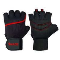 Gants de sport pour hommes en cuir léger et respirant, demi-doigts, nouveau design pour la musculation