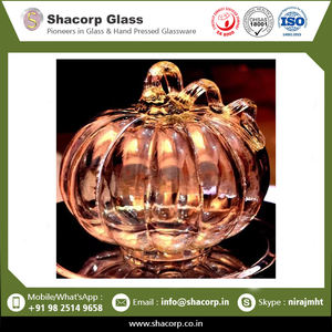 Dessus de table de citrouilles en verre de mercure décoratifs en or rose de qualité exceptionnelle pour la décoration intérieure - Product Image 2