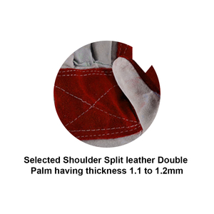 Guantes de Palma de cuero resistente con doble protección DE PALMA perfectos para uso industrial de construcción y tareas manuales rigurosas - Product Image 2