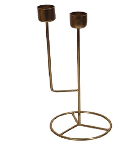 Bougeoir en laiton de conception dorée support décoratif fait à la main pour bougeoir de Noël et de festival - Product Image 5