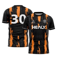 Maillot de football de club de haute qualité, rétro vintage, design de logo personnalisé pour hommes, impression numérique, respirant, séchage rapide, 100% polyester, football