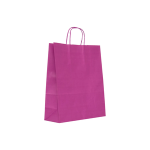 Luxury Handmade Eco-friendly Kraft Paper Shopping Bags Customizable Logo Durable Hot <b>Stamped</b> Surface Red Promotional Supermarket - Product Image 2