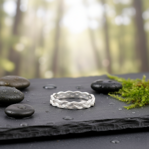 Anillo giratorio de estilo clásico de Plata de Ley 925 para mujer - Product Image 5