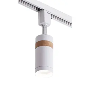 DillaWood Projecteur LED magnétique moderne 220V pour bureau, base GU10, corps en aluminium et PC, installation sur rail. - Product Image 6