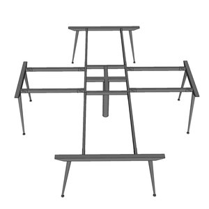 Mesa de Diseño Industrial de 4 Piezas con Patas de Acero en Forma de Cruz, 280x240cm, para Escritorios, Hospitales - Patas de Mesa de Centro HCCO025 - Product Image 4