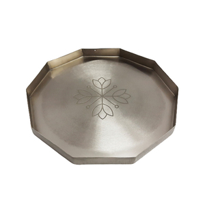 เครื่องครัวและโรงแรมถาดรองเหล็กเคลือบทองเหลืองสีทองสำหรับร้านอาหาร - Product Image 2