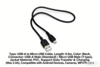 Câble USB court et compact pour une charge rapide des tondeuses à cheveux, des casques Bluetooth, des manettes de jeu, faisceau de câblage